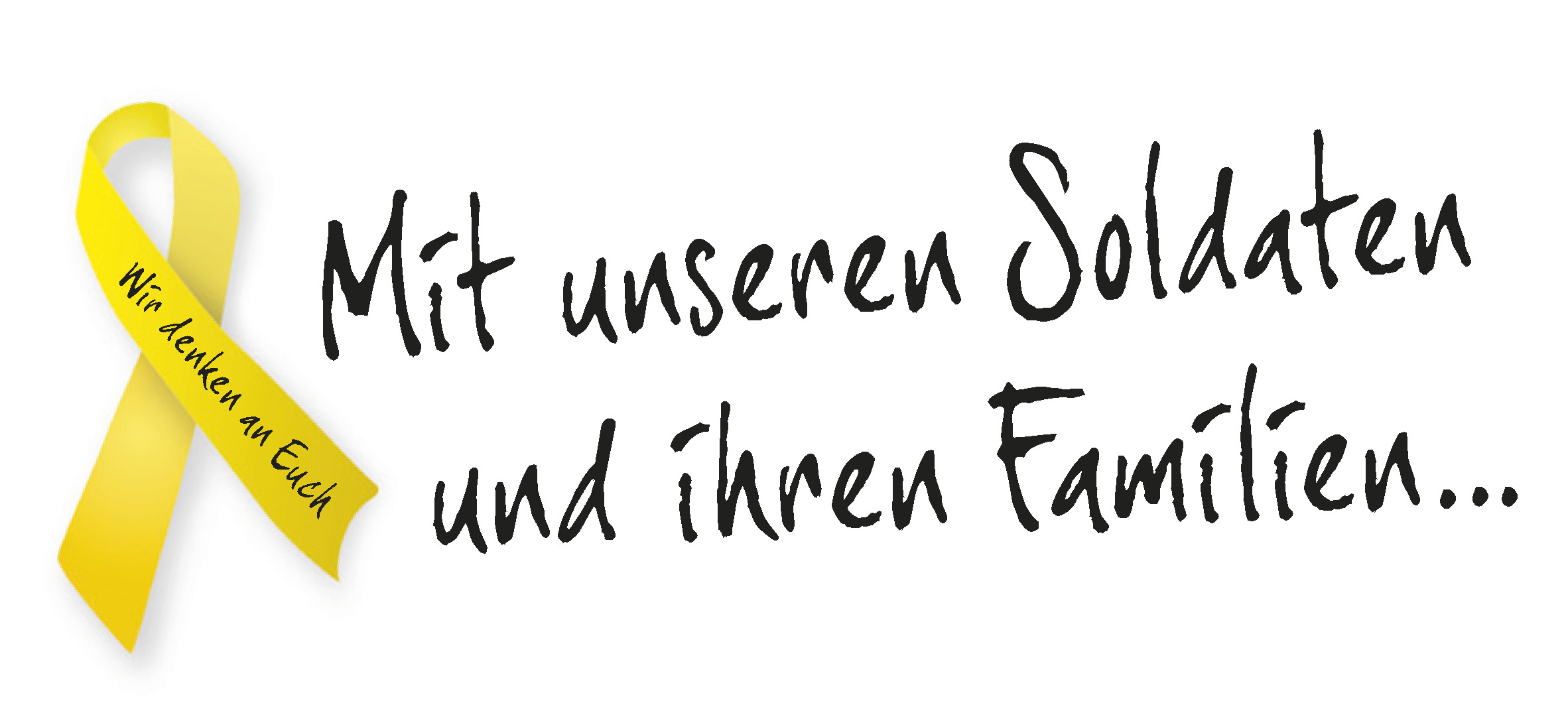 Briefaufkleber (30 Stck.) Gelbe Schleife + mit unseren Soldaten & ihren Familien Briefaufkleber (30 Stck.) Gelbe Schleife + mit unseren Soldaten & ihren Familien